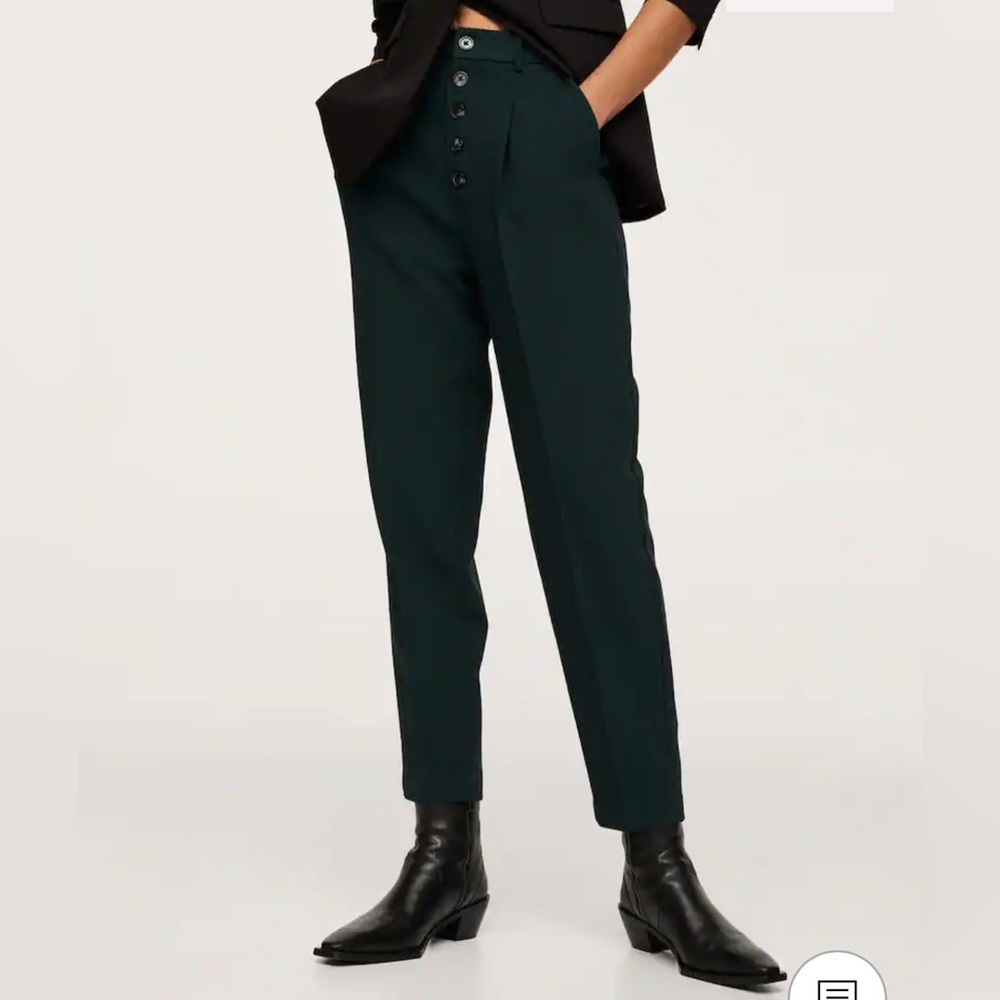 NWT Mango Slouchy Trousers with Buttons